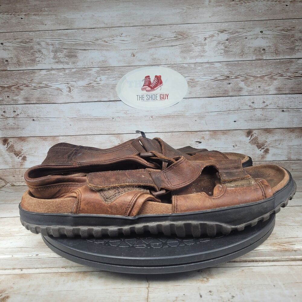 BASS Masters Fisherman Sandals Men's Size 13M Brown Leather Adjustable Straps